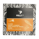 Psilly - Dark Chocolate Bar - Ginger & Turmeric | Microdosing Mushrooms Canada