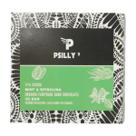 Psilly - Dark Chocolate Bar - Mint & Spirulina | Microdosing Mushrooms Canada